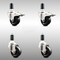 Service Caster 3 Inch 316SS Soft Rubber Swivel 1-3/8 Inch Stem Caster Lock Brake SCC, 2PK SCC-SS316TTLEX20S314-SRS-2-S-2-138 - alternate 1